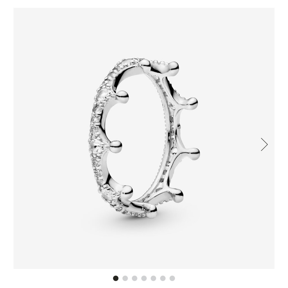 Authentic Pandora Clear Sparkling Crown Ring